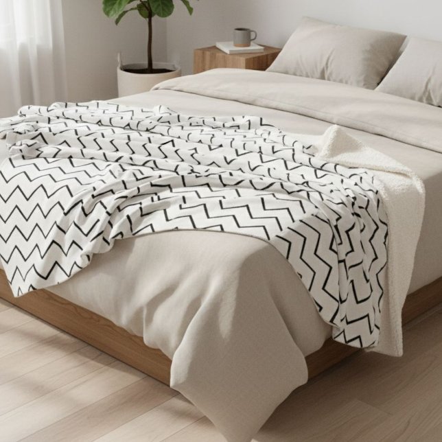 Couverture Sherpa blanket zigzag geometric (Créateur téléchargé)