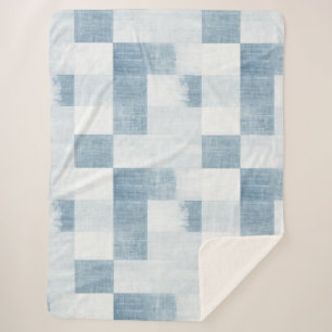 Couverture Sherpa Bleu Blanc Denim Jean Christmas