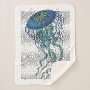 Couverture Sherpa Bleu méduse