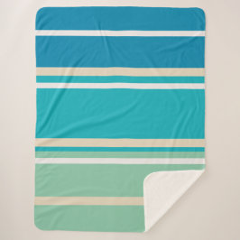 Couverture Sherpa Bleu turquoise, vert et turquoise