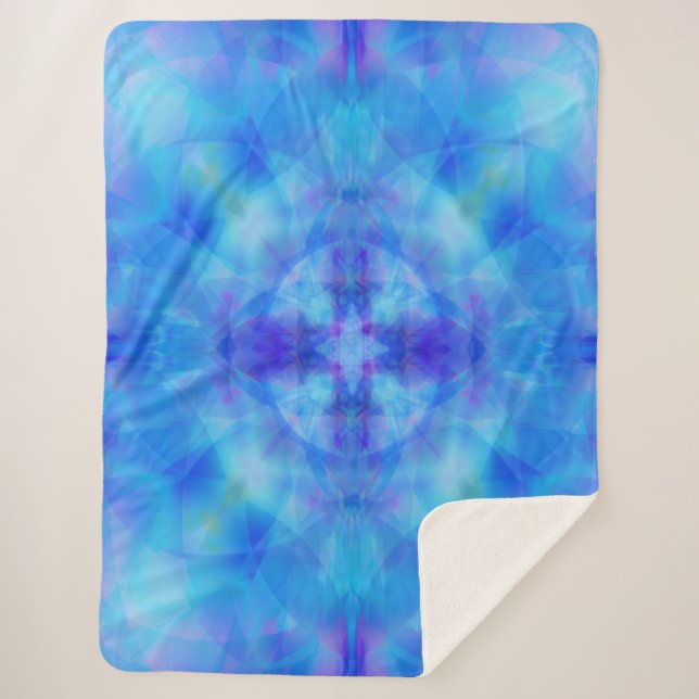 Couverture Sherpa Bleu Wings (Devant)