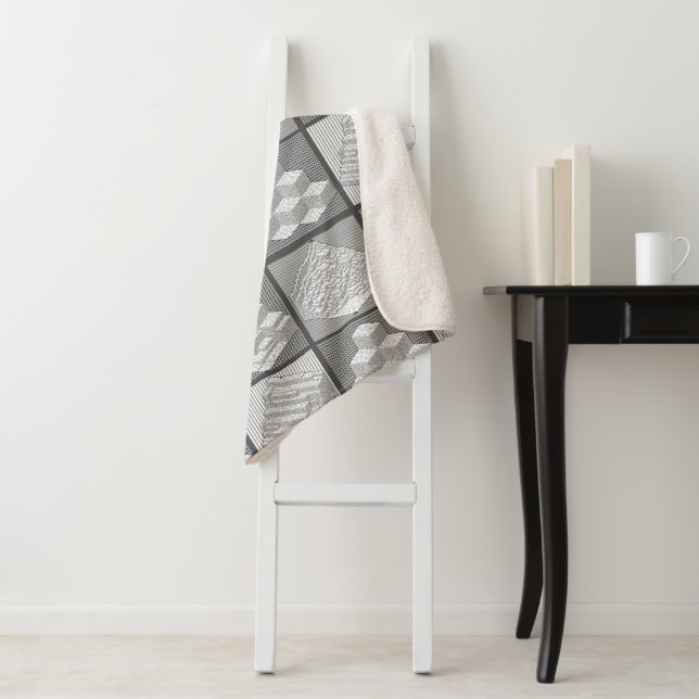 Couverture Sherpa Blocks Maze Puzzle Sherpa Blanket (En situation)