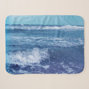 Couverture Sherpa Blue Atlantic Ocean Photo Cresting Waves Sky