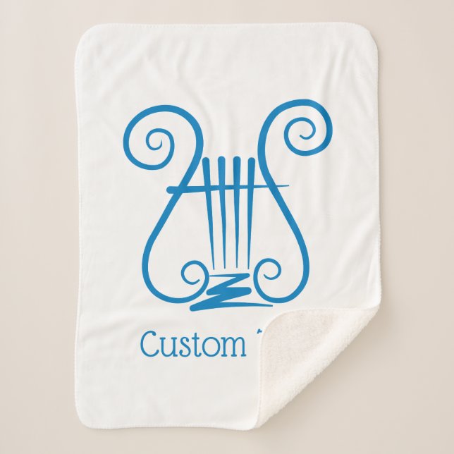 Couverture Sherpa Blue Lyre (Devant)
