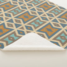 Blue Turquoise Turquoise Orange Tan Brown Tribal A