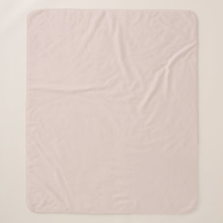 Couverture Sherpa Blush Pink Baby Fleece Blanket with Sherpa Backing