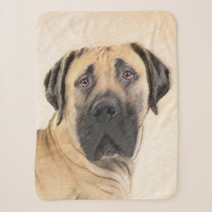Couverture Sherpa Boerboel Peinture - Cute Original Chien Art