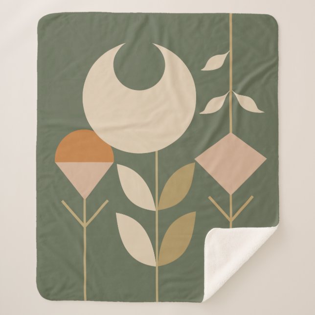 Couverture Sherpa Boho Abstrait Lily (Devant)