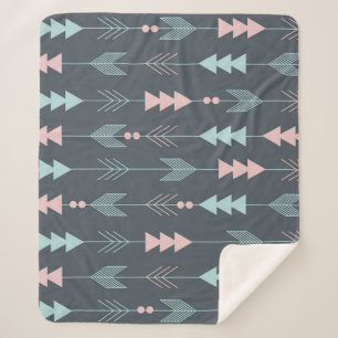 Couverture Sherpa Boho de style bohème : Motif ethnique sans peau