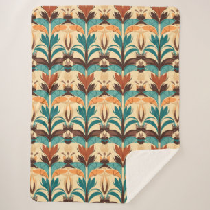 Couverture Sherpa Boho moderne du milieu du siècle