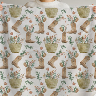 Couverture Sherpa Boho Western Floral Sherpa Blanket