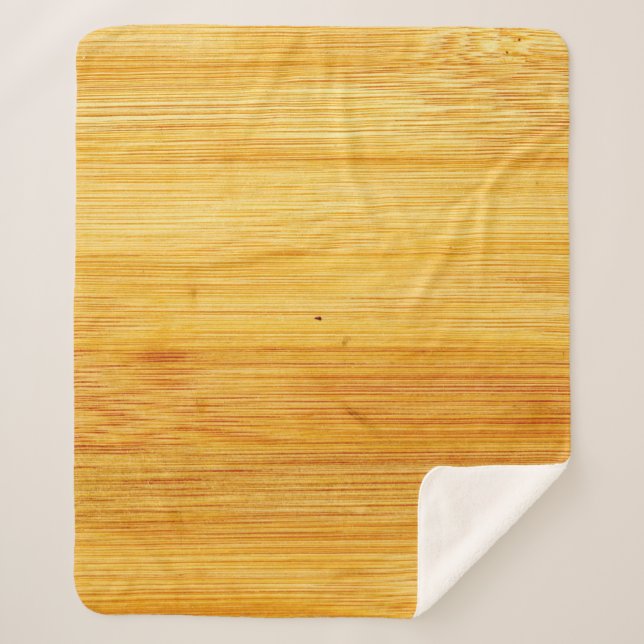 Couverture Sherpa Bois bambou texture arrière - plan (Devant)