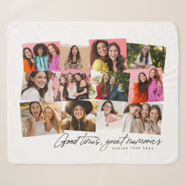 Couverture Sherpa Bon temps grands souvenirs fun 12 photo collage