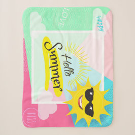 Couverture Sherpa Bonjour jour ensoleillé heureux d'été pour la
