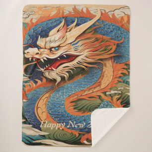 Couverture Sherpa Bonne année du dragon 2024