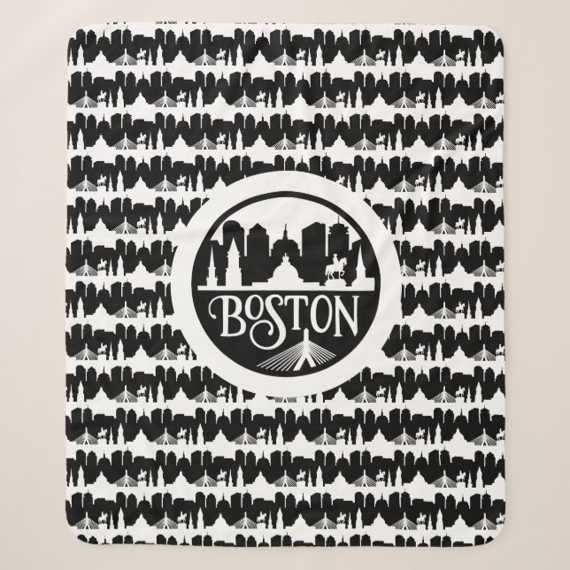 Couverture Sherpa Boston Skyline (Devant)