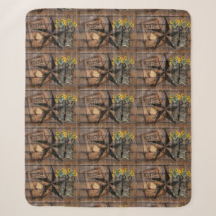 Couverture Sherpa Bottes Russe Texas Star Western Pistol Cowboy