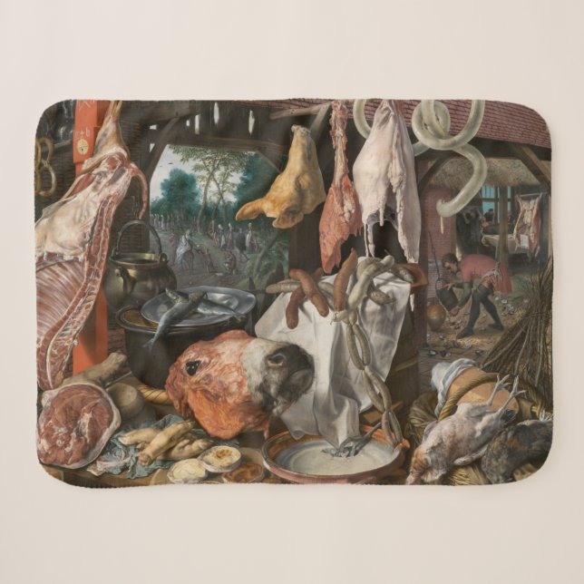 Couverture Sherpa Boucher's Stall (par Pieter Aertsen) (Devant (Horizontal))