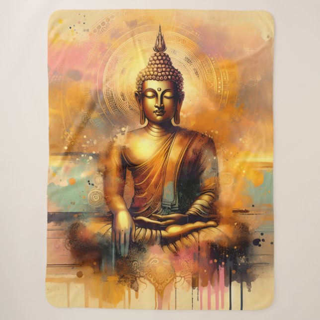 Couverture Sherpa Bouddha spirituel (Devant)