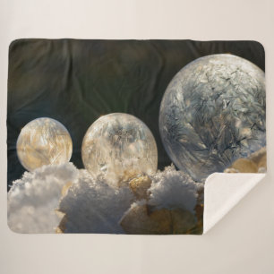 Couverture Sherpa Boules de savon congelées Cool de cristal de glace