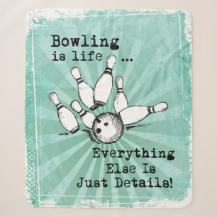 Couverture Sherpa Bowling Lover cadeau, Drôle Joueur de Bowling cade