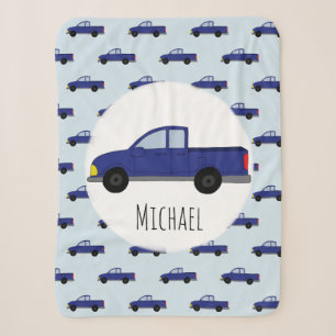Couverture Sherpa Boys Cube Blue Pickup Truck Cartographie Enfants