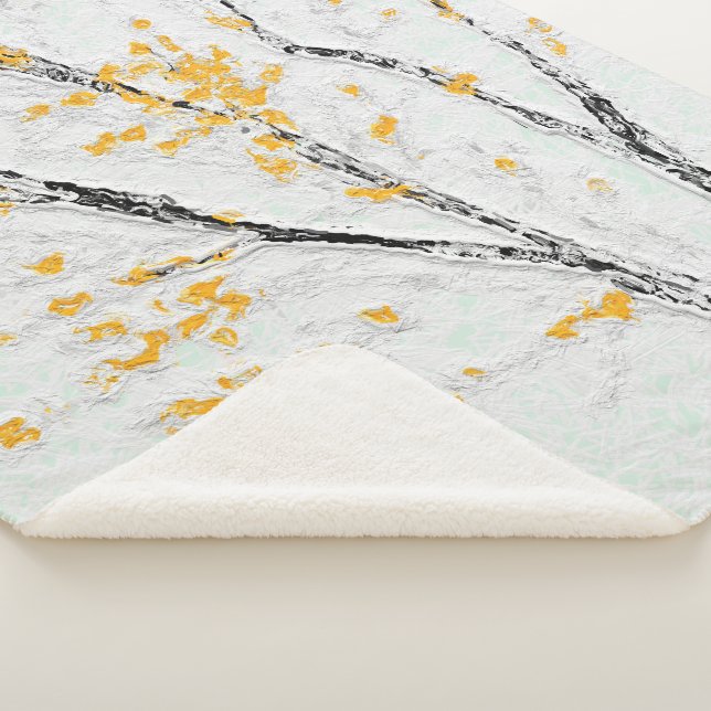 Couverture Sherpa Branches de l'arbre d'automne avec feuilles de aut (3/4)