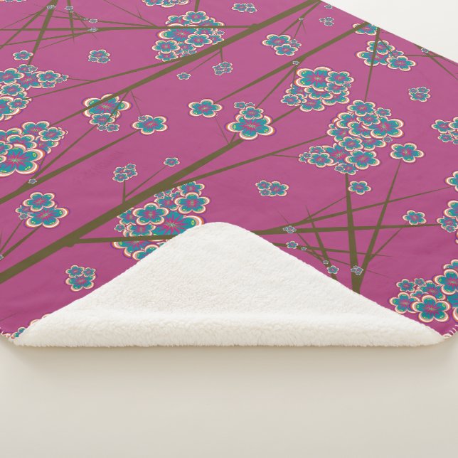 Couverture Sherpa Branches particulières Boysenberry Sherpa Blanket (3/4)