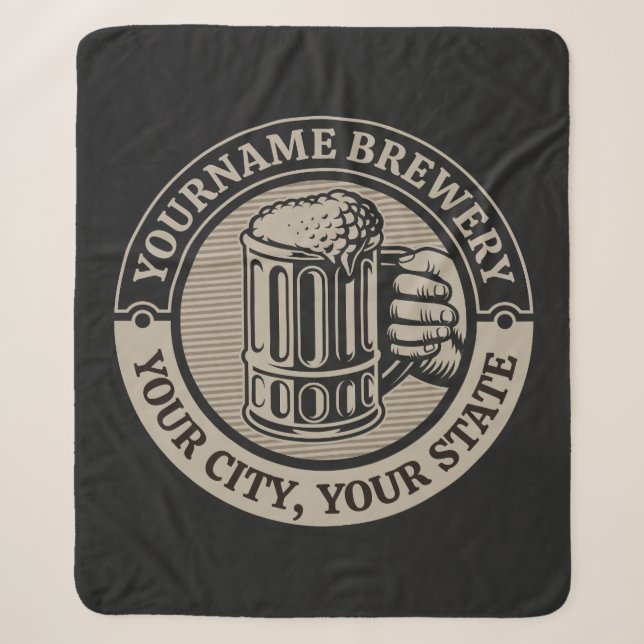 Couverture Sherpa Brasserie Nom personnalisé Brasserie Big Mug (Devant)