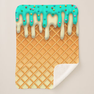 Couverture Sherpa Brosse à cône de crème glacée avec arrosage