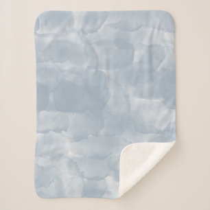 Couverture Sherpa Brosse moderne couleur bleu foncé