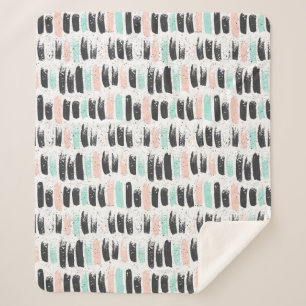 Couverture Sherpa Brosses et motif de courses d'encre