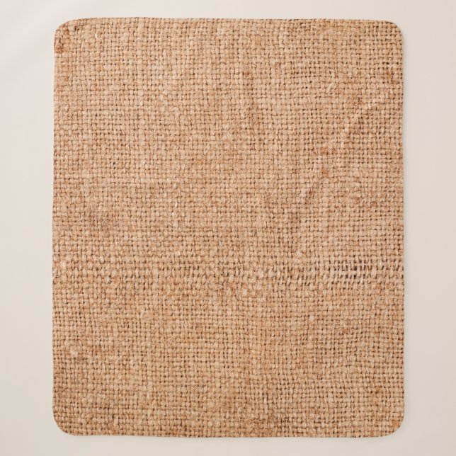 Couverture Sherpa Brown burlap posé sur une feuille blanche. dossier (Devant)