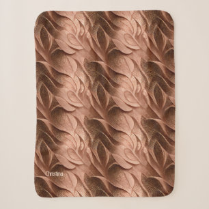 Couverture Sherpa Brown en cuivre inspiré dégradé élégant luxe