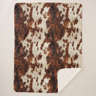 Couverture Sherpa Brown noir blanc