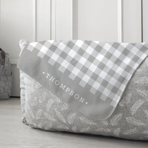 Couverture Sherpa Buffle gris plaqué personnalisé