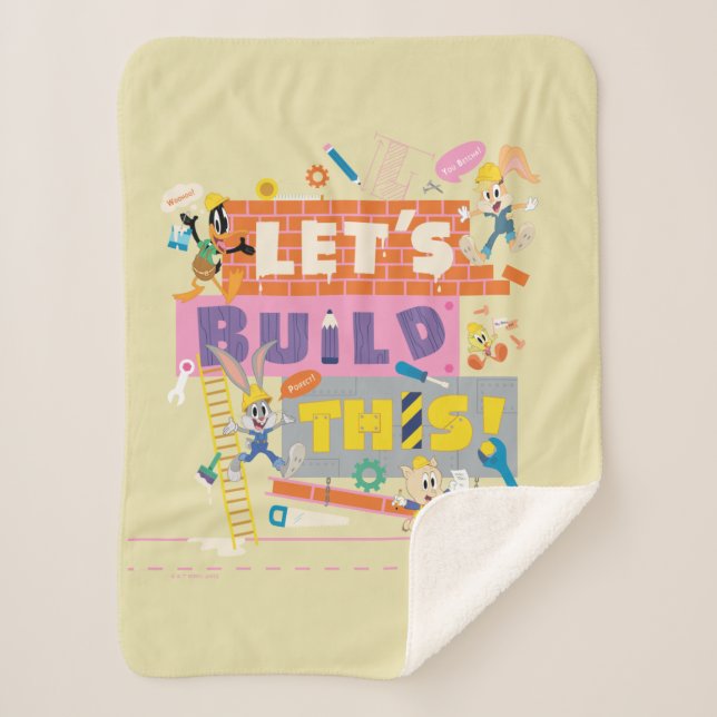 Couverture Sherpa BUGS BUNNY BUILDERS™| "Let's Build This" Work Site (Devant)