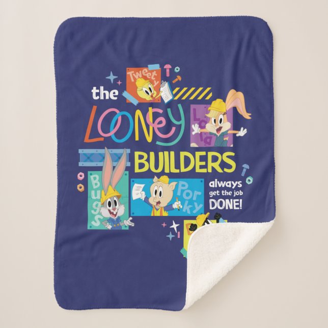 Couverture Sherpa BUGS BUNNY BUILDERS™| The Looney Builders Collage (Devant)