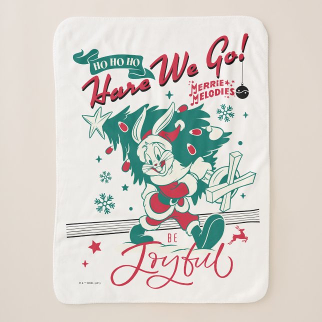 Couverture Sherpa BUGS BUNNY™ - Ho Ho Ho, Hare We Go ! (Devant)