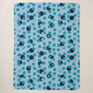 Couverture Sherpa Bulle de Teal Géométrique Populaire des Années 60-