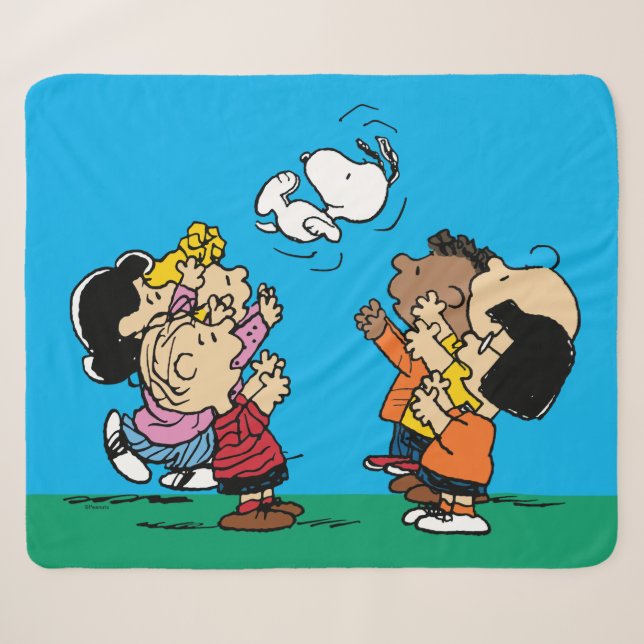 Couverture Sherpa cacahuètes | Amusement d'amis (Devant (Horizontal))