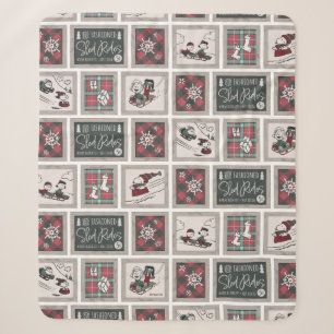 Couverture Sherpa cacahuètes   Ancien Motif de traîneau
