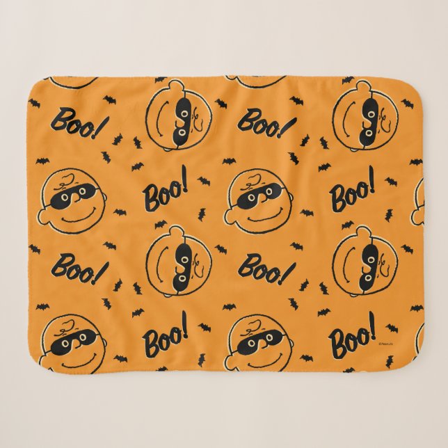 Couverture Sherpa cacahuètes | Charlie Brown Boo ! Motif (Devant (Horizontal))