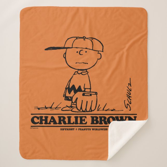 Couverture Sherpa cacahuètes | Charlie Brown Jouer à la balle (Devant)