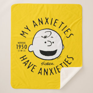 Couverture Sherpa cacahuètes   Charlie Brown Nervous depuis 1950
