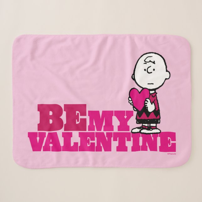 Couverture Sherpa cacahuètes | Charlie Brown Soyez ma Saint Valentin (Devant (Horizontal))