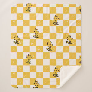 Couverture Sherpa cacahuètes Drapeau À damiers bois