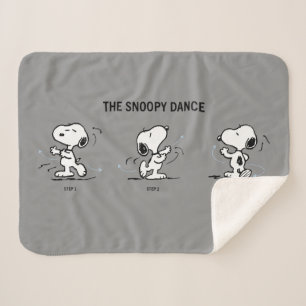 Couverture Sherpa cacahuètes La Danse Snoopy