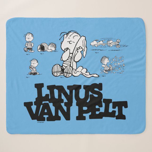 Couverture Sherpa cacahuètes | Linus (Devant (Horizontal))