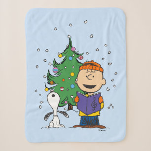 Couverture Sherpa cacahuètes Noël